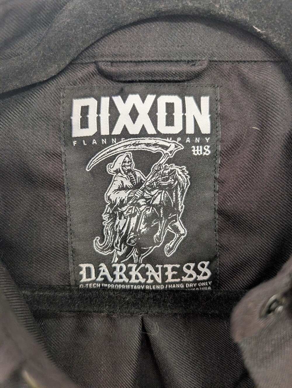 DIXXON Black and White Grim Reaper Label - Never Worn